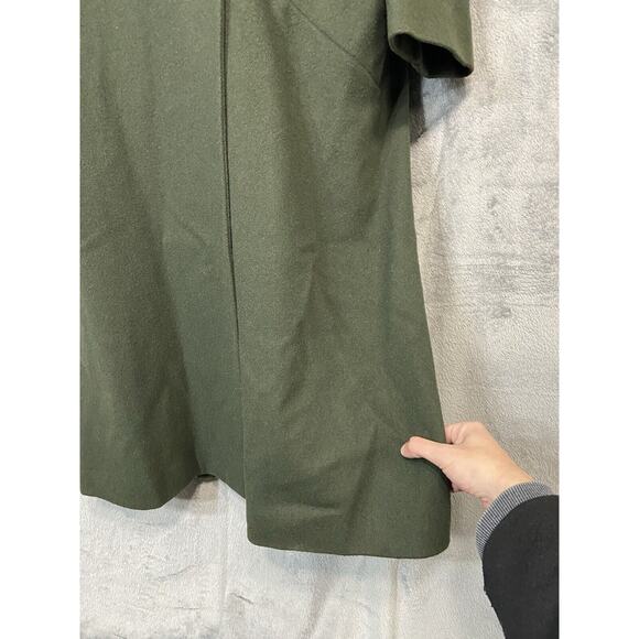 Vintage Bill Blass Signature Size 4 Green Heavy Coat Velvet Collar Gold Buttons - Picture 2 of 16